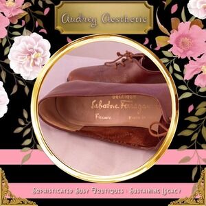 Vintage Brown Salvatore Ferragamo pumps ~ NARROW AAA